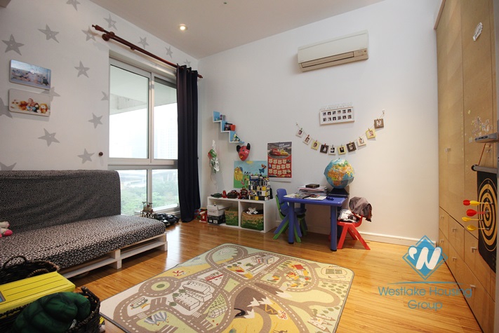 A three-bedroom apartment with full fancy furniture for rent in Ciputra, Tay Ho, Hanoi